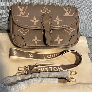 Tan Monogram Crossbody Bag